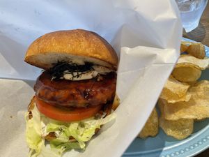 Teriyaki burger  at Luna Burger  in Kamakura