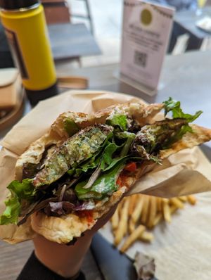 Falafel sandwich at Immigrant Food at The White House in Washington