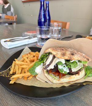 Falafel sandwich = yum   at Immigrant Food at The White House in Washington