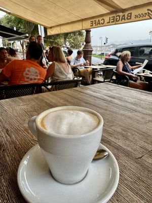 Soya Lattee  at Green Bagel Café in Ajaccio