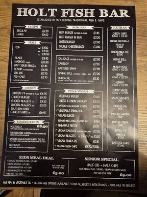  at Holt Fish Bar in Holt