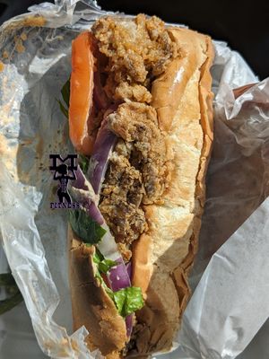 Oyster Po boy sandwich at Dodah's Kitchen in Waldorf