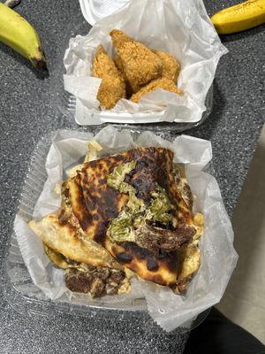 Quesadilla and chicken tenders  at Dodah's Kitchen in Waldorf
