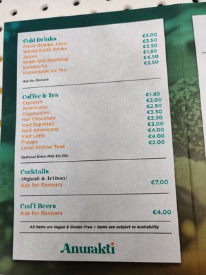 Drinks at Anurakti Healthy Hub - Qawra in St Pauls Bay