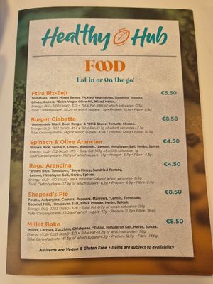 Menu at Anurakti Healthy Hub - Qawra in St Pauls Bay