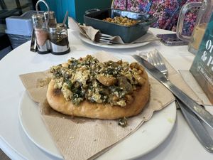 Focaccia with tofu scramble  at Anurakti Healthy Hub - Qawra in St Pauls Bay