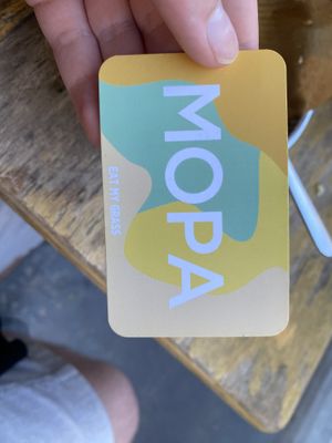 Their card  at Mopa Döner   in Paris