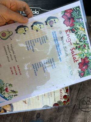 menu  at Taco Meister in Berlin