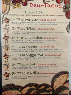 Menu - Tacos at Taco Meister in Berlin