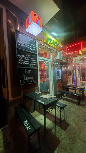 Outside at Taco Meister in Berlin
