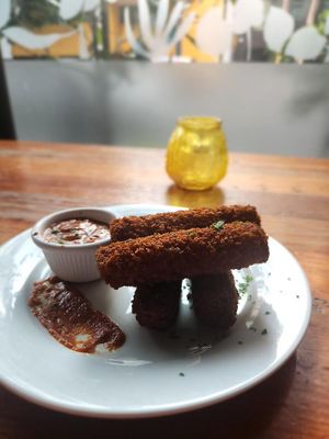 Mozz sticks, and i think house made marinara?   at Fortune in Portland