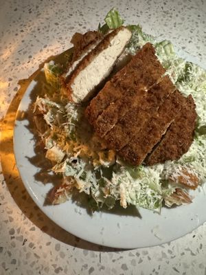 Caesar salad with crispy chicken  at Fortune in Portland