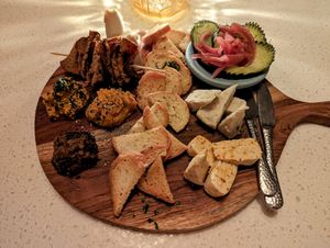 Cultured Kindness Plant Based Cheese Board at Fortune in Portland