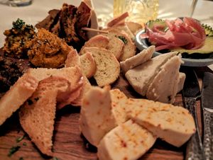 Cultured Kindness Plant Based Cheese Board at Fortune in Portland