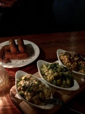 Mozzarella sticks and the mac sampler   at Fortune in Portland