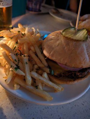Burger at Fortune in Portland