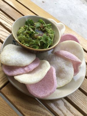 Guacamole snack plate  at Phyto Bistro in Nha Trang