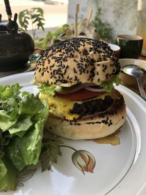 The cheeseburger is very delicious   at Phyto Bistro in Nha Trang