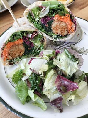 Rainbow tempeh wrap at Phyto Bistro in Nha Trang