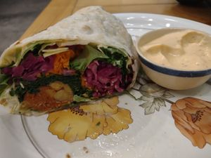 Tempeh rainbow wrap at Phyto Bistro in Nha Trang
