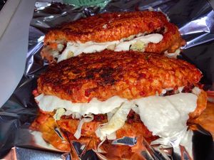 Pambazos con crema 🌮  at Deja Vufree Taqueria  in Playa Del Carmen