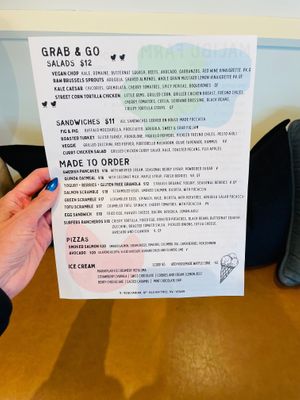 Menu at Malibu Farm Tiburon in Tiburon