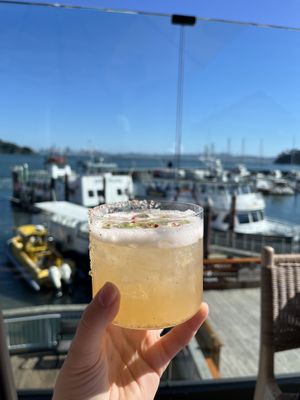Mocktail margarita – really good!   at Malibu Farm Tiburon in Tiburon