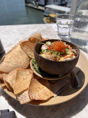  vegan ceviche   at Malibu Farm Tiburon in Tiburon