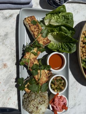 Tofu bahn mi lettuce cups  at Malibu Farm Tiburon in Tiburon