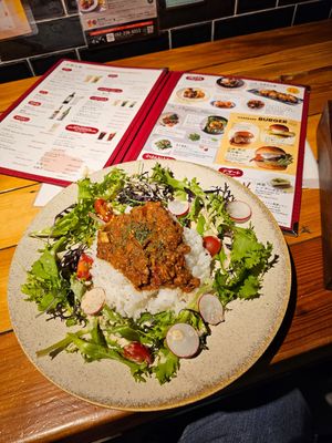 Vegan Vegetable Taco Rice at Hiroshima Neighborly Brewing in Hiroshima