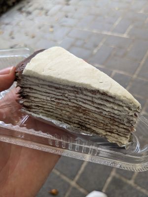 Mille-crêpes (cold with some ice layers) at Vegan House - 蔬食屋  in New Taipei City