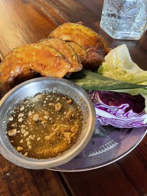 Kabocha tempura   at Tee Sud Thai Rustic and Bar in Snohomish