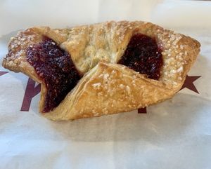 Raspberry jam pastry   at Pret A Manger - Glasgow Central Station in Glasgow