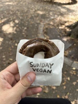 Coffee doughnut  at Sunday Vegan in Tokyo