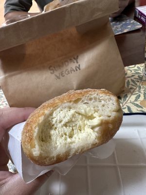 Custard cream donut   at Sunday Vegan in Tokyo