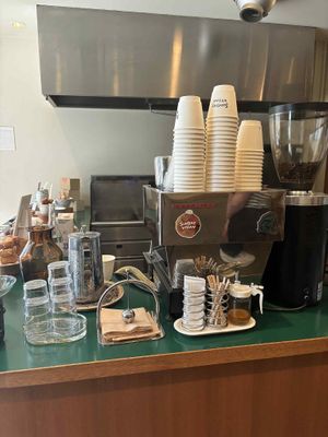 Front coffee area  at Sunday Vegan in Tokyo