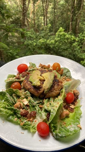 Burgerless burger. Flavorful!  at The Habitat Cafe and Retail in Penang