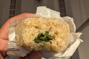 Nozawana Greens and Soya Bean Mixed Rice at Omusubi in Hong Kong Island
