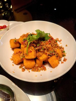 Golden tofu - love! at Grand Majestic Sichuan in Hong Kong Island