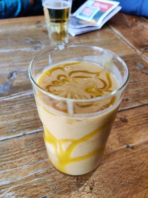 Mango lassi at En Root in South West London