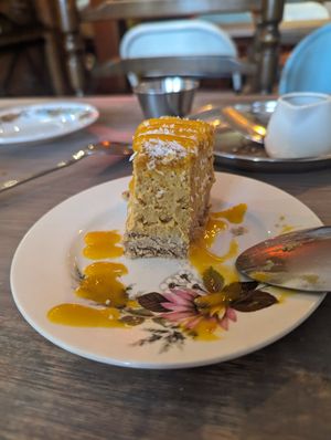 Mango lassi cheesecake at En Root in South West London