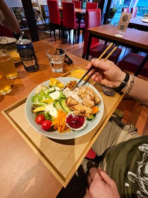 Vegan plate at Coco Hana in Kyoto