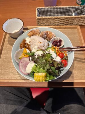 Vegan Plate- delicious !  at Coco Hana in Kyoto