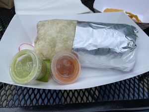 Vegan Cheesesteak Burrito. at Dos Segundos Cantina in Philadelphia