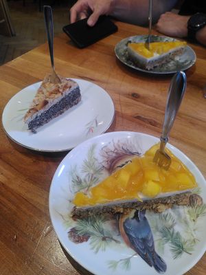 Poppyseed and mango chocolate cake at 5 Senses Coffee - Wiesentalstraße in Freiburg