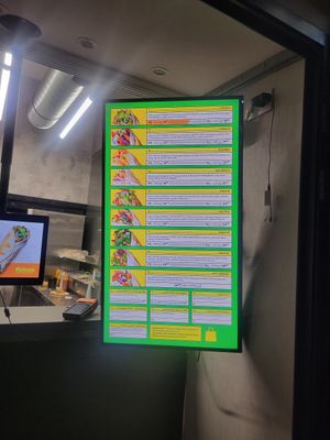 Menu at Vebap in Warsaw