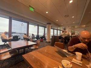 View from inside the lounge  at LAX - Alaska Airlines Lounge - T6 in Los Angeles