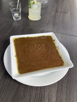 ? (aubergine stew with walnuts ans pomegranate)  at Caspian in Vienna