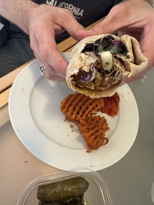 Falafel wrap  at Hummus Republic in Alameda