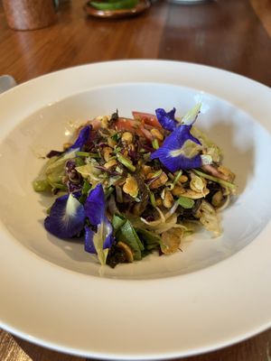 Burmese Tea Leaf Salad (never without 😋 )  at Sweet Sisters Cafe in Koh Samui
